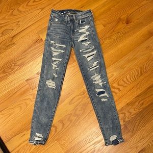 American Eagle High-Rise Ripped Jeans